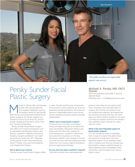 Dr. Michael A. Persky - Top Doc 2017 Article