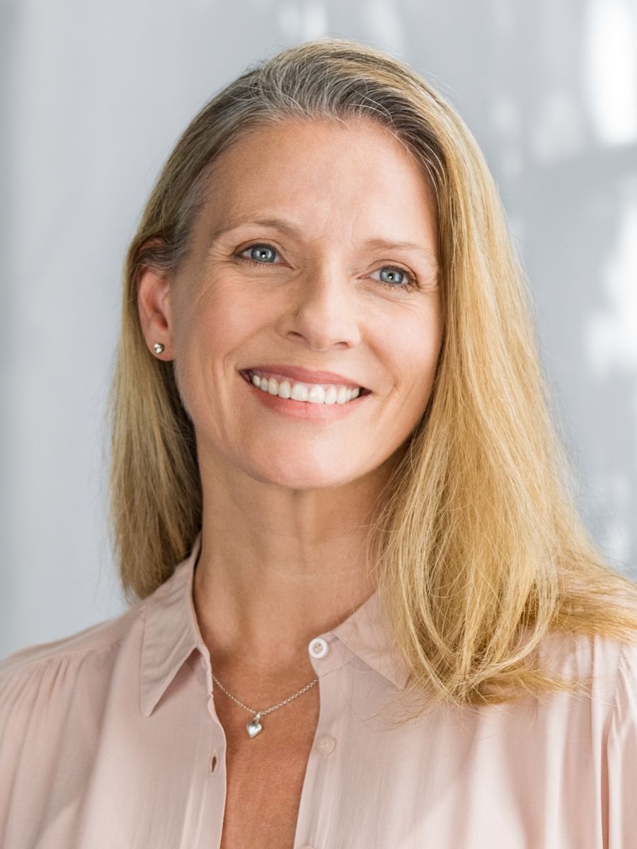 mature woman with smooth skin